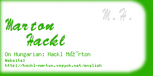 marton hackl business card